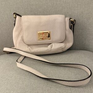 Michael Kors Beige Crossbody Bag with Gold Accents